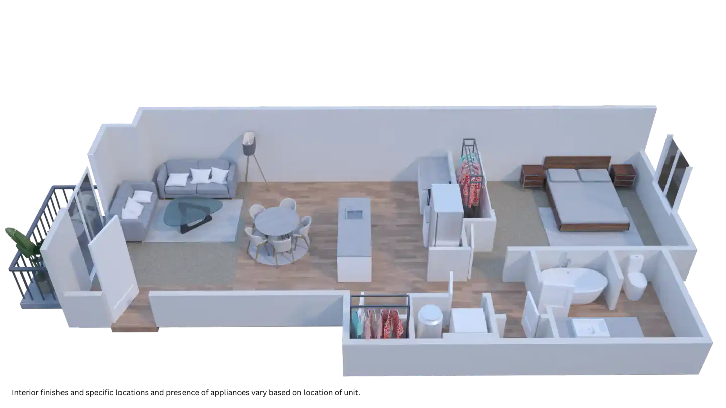 One Bedroom floor plan